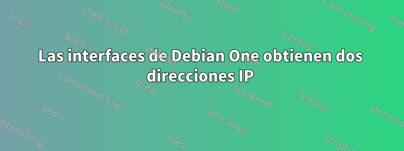 Las interfaces de Debian One obtienen dos direcciones IP