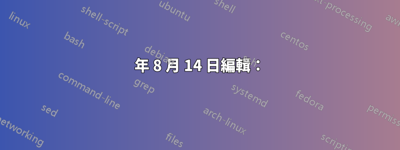 2020 年 8 月 14 日編輯：