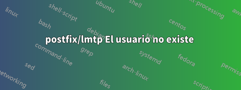 postfix/lmtp El usuario no existe