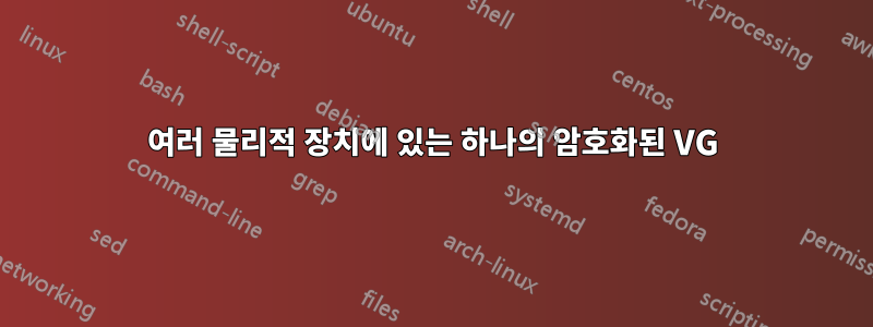 여러 물리적 장치에 있는 하나의 암호화된 VG