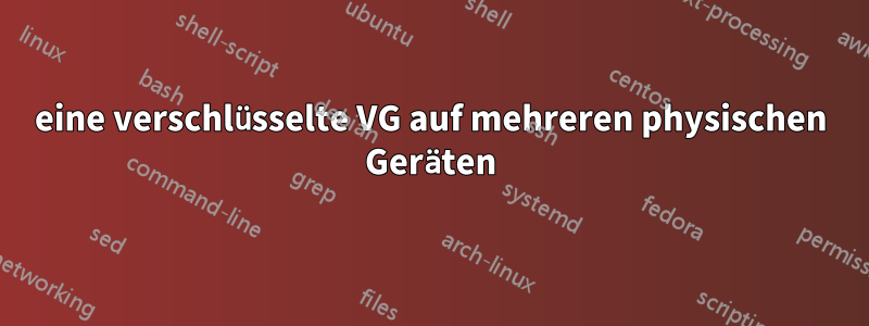 eine verschlüsselte VG auf mehreren physischen Geräten
