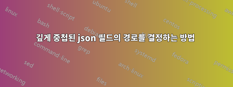 깊게 중첩된 json 필드의 경로를 결정하는 방법