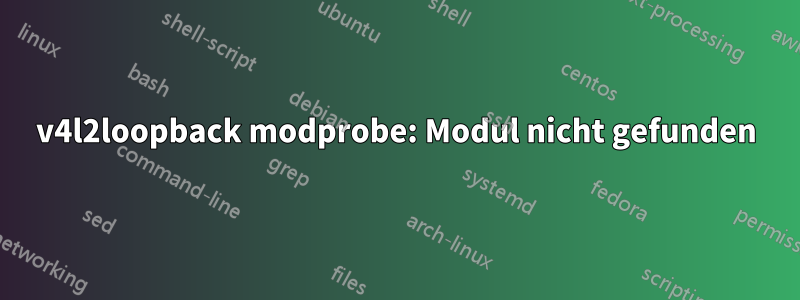 v4l2loopback modprobe: Modul nicht gefunden