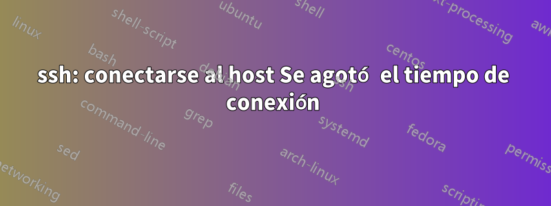 ssh: conectarse al host Se agotó el tiempo de conexión