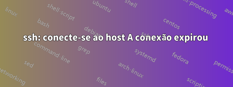 ssh: conecte-se ao host A conexão expirou