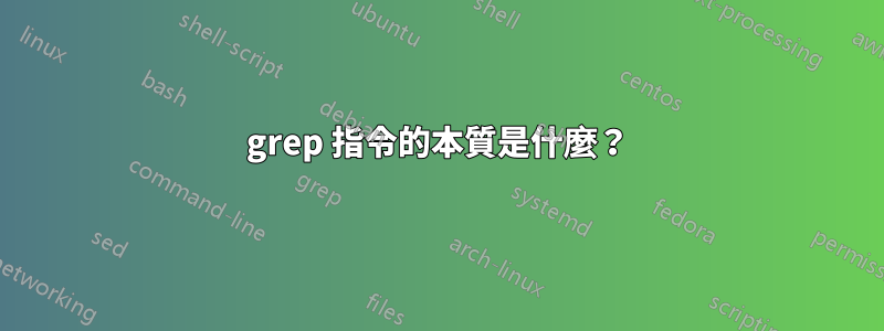 grep 指令的本質是什麼？