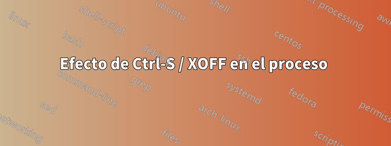 Efecto de Ctrl-S / XOFF en el proceso