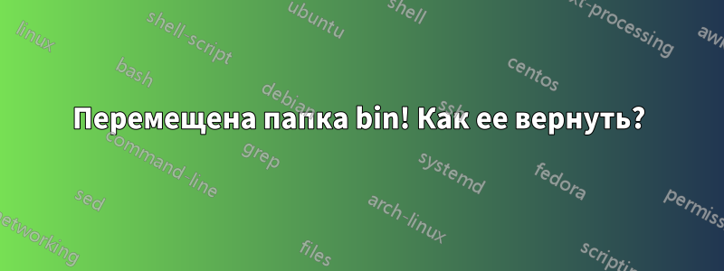 Перемещена папка bin! Как ее вернуть?
