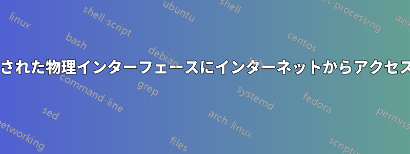 私の場合、ブリッジに接続された物理インターフェースにインターネットからアクセスできないのはなぜですか?