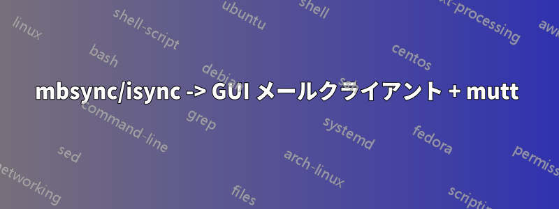 mbsync/isync -> GUI メールクライアント + mutt