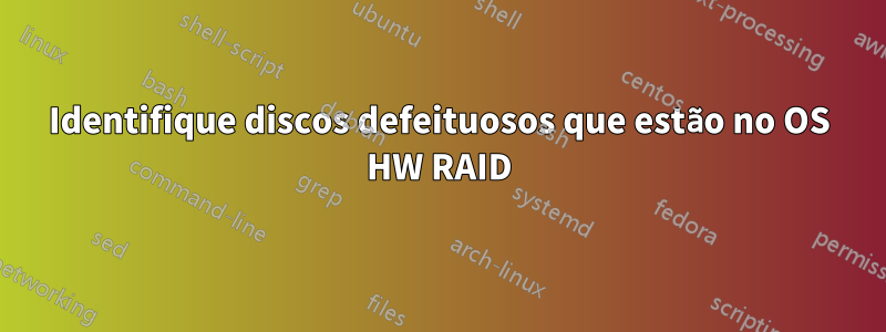 Identifique discos defeituosos que estão no OS HW RAID
