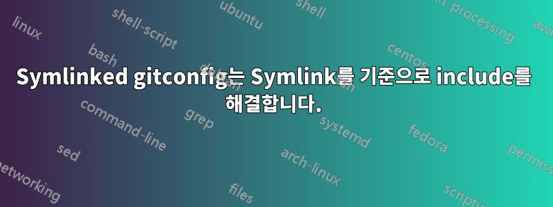 Symlinked gitconfig는 Symlink를 기준으로 include를 해결합니다.