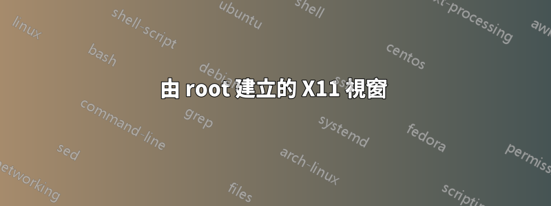 由 root 建立的 X11 視窗