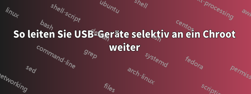 So leiten Sie USB-Geräte selektiv an ein Chroot weiter