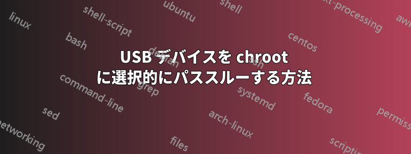 USB デバイスを chroot に選択的にパススルーする方法