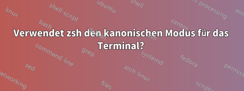 Verwendet zsh den kanonischen Modus für das Terminal?