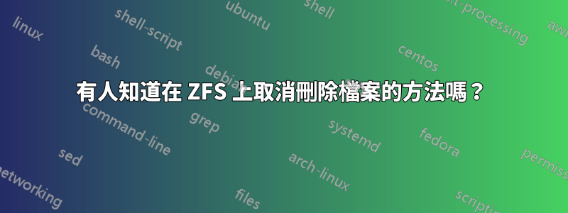 有人知道在 ZFS 上取消刪除檔案的方法嗎？