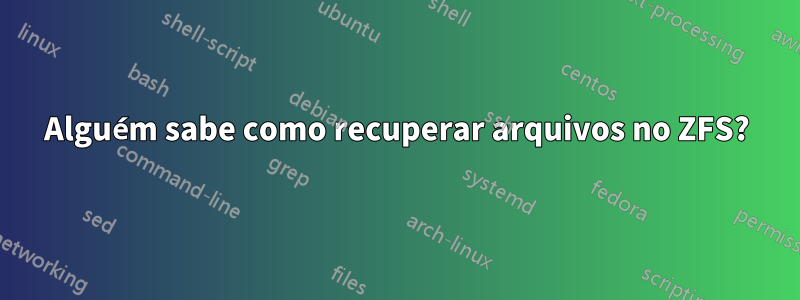 Alguém sabe como recuperar arquivos no ZFS?
