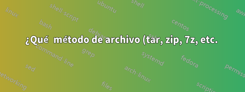 ¿Qué método de archivo (tar, zip, 7z, etc.) me permite conservar las fechas de modificación de la carpeta en macOS?