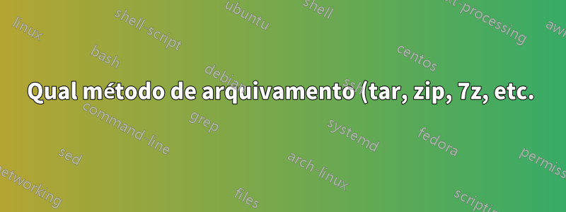 Qual método de arquivamento (tar, zip, 7z, etc.) permite reter datas de modificação de pastas no macOS?