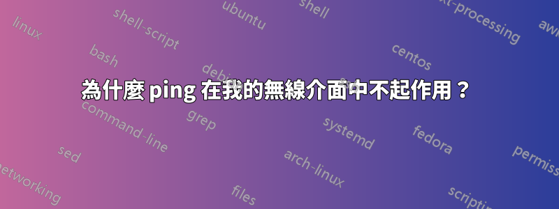 為什麼 ping 在我的無線介面中不起作用？