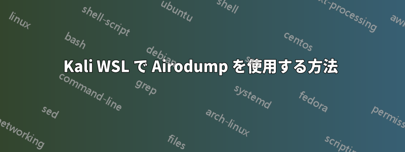 Kali WSL で Airodump を使用する方法