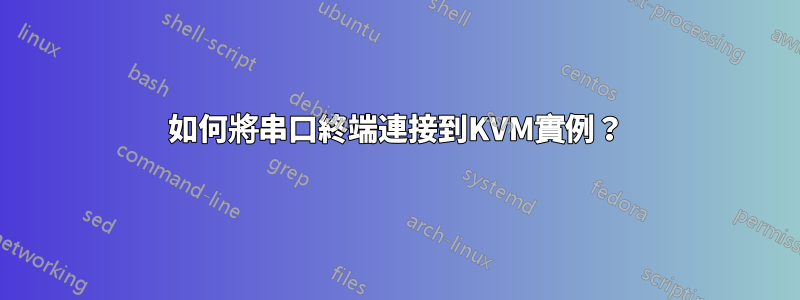 如何將串口終端連接到KVM實例？