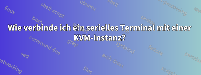 Wie verbinde ich ein serielles Terminal mit einer KVM-Instanz?