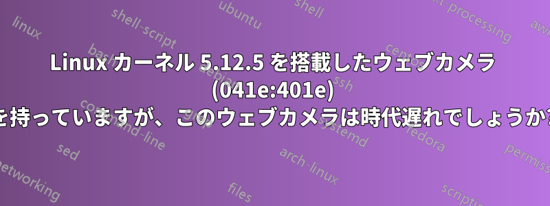 Linux カーネル 5.12.5 を搭載したウェブカメラ (041e:401e) を持っていますが、このウェブカメラは時代遅れでしょうか?