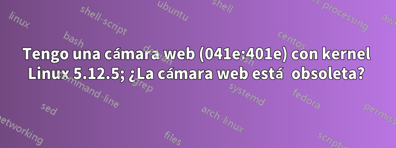 Tengo una cámara web (041e:401e) con kernel Linux 5.12.5; ¿La cámara web está obsoleta?