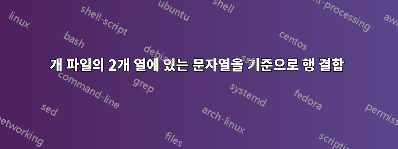 2개 파일의 2개 열에 있는 문자열을 기준으로 행 결합