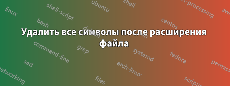 Удалить все символы после расширения файла