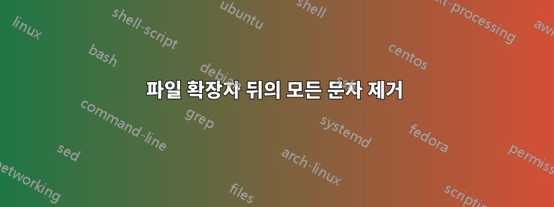 파일 확장자 뒤의 모든 문자 제거