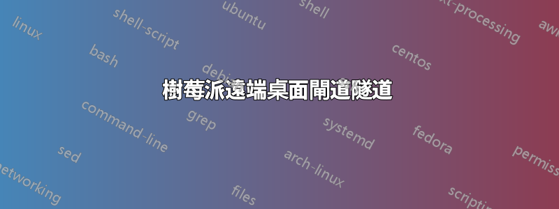 樹莓派遠端桌面閘道隧道