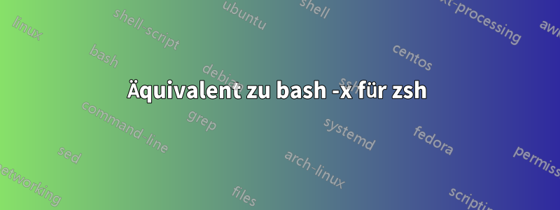 Äquivalent zu bash -x für zsh