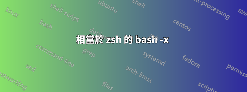 相當於 zsh 的 bash -x