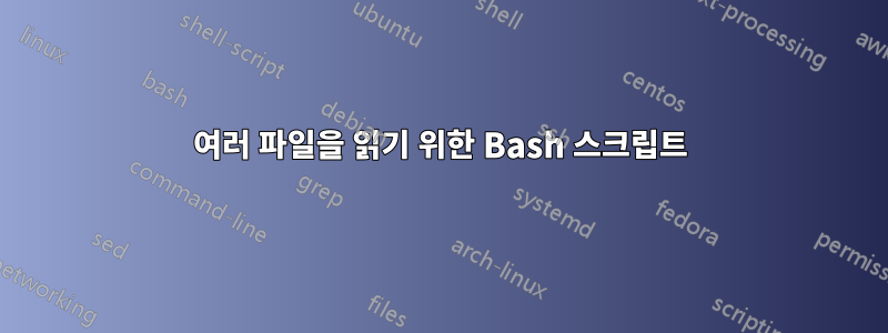 여러 파일을 읽기 위한 Bash 스크립트