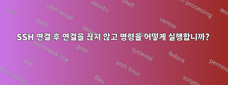 SSH 연결 후 연결을 끊지 않고 명령을 어떻게 실행합니까?