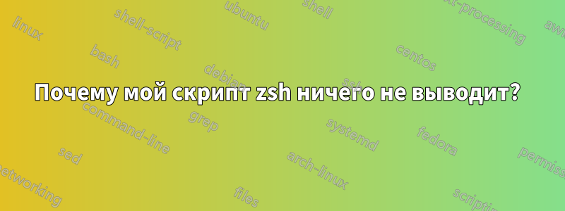 Почему мой скрипт zsh ничего не выводит? 