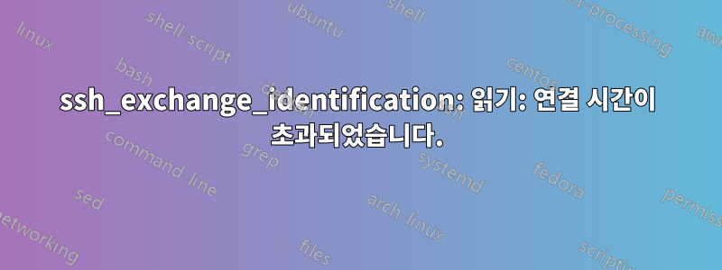 ssh_exchange_identification: 읽기: 연결 시간이 초과되었습니다.
