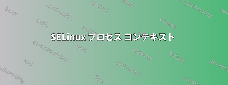 SELinux プロセス コンテキスト
