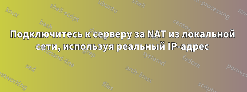 Подключитесь к серверу за NAT из локальной сети, используя реальный IP-адрес