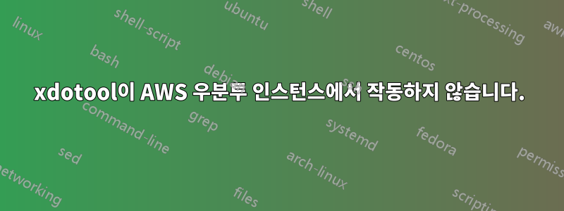 xdotool이 AWS 우분투 인스턴스에서 작동하지 않습니다.