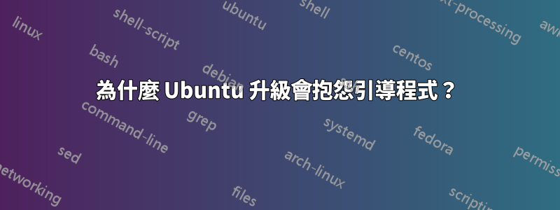 為什麼 Ubuntu 升級會抱怨引導程式？