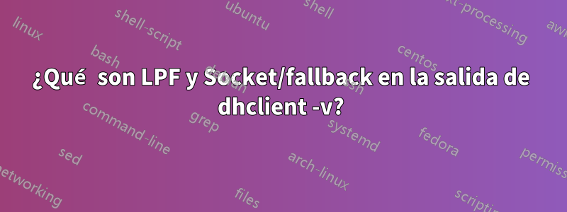 ¿Qué son LPF y Socket/fallback en la salida de dhclient -v?