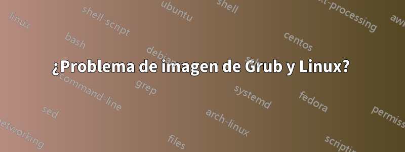 ¿Problema de imagen de Grub y Linux?