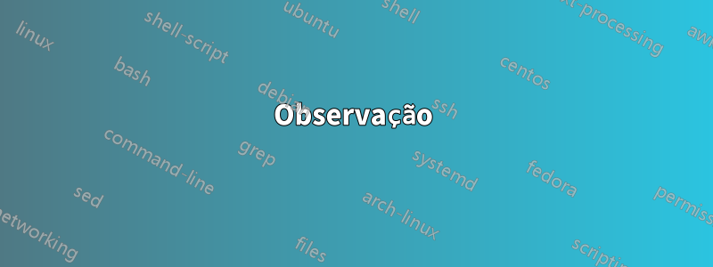 Observação