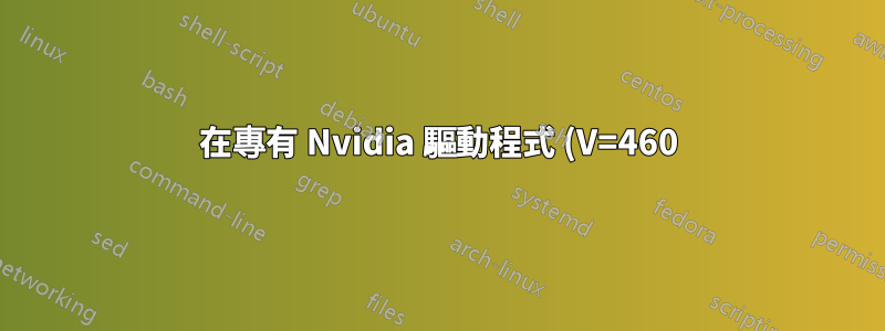 在專有 Nvidia 驅動程式 (V=460) 的 Debian 10 上,如何查看我的筆記型電腦顯示器以及外部顯示器?