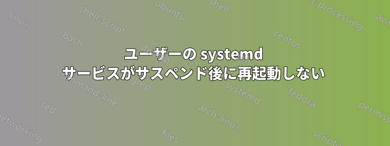 ユーザーの systemd サービスがサスペンド後に再起動しない