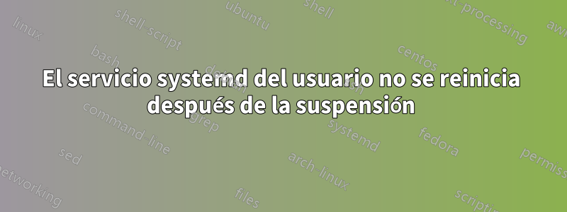 El servicio systemd del usuario no se reinicia después de la suspensión